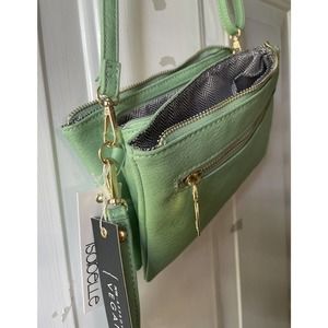 Isabelle PETA Vegan Friendly Handbag Mint G With Gold Accents Tote Handbag NWT